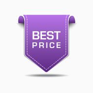 Best Price Purple Label Icon Vector Design N2