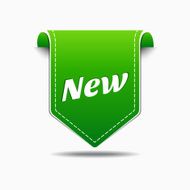New Collection Green Label Icon Vector Design