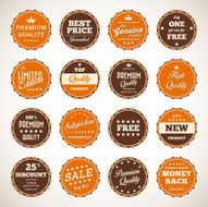 Set of business vintage badges N8