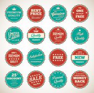 Set of business vintage badges N9