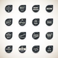 Set of business vintage badges N11