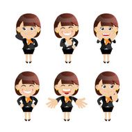 Set of businesswoman characters in different poses N3