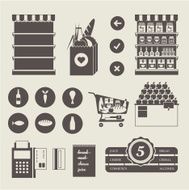 Supermarket icons N3