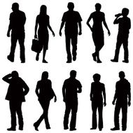 Casual people silhouettes N3