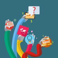 Flat design for modern technology in the world N2