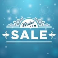 Signboard Winter Sale tree stars