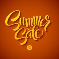 Summer sale message on orange background N4