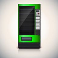 Vending Machine with shelves green coloor