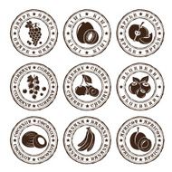 Fruits stamps collection