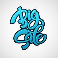 Big Sale Inscription Calligraphy Lettering Vector illustration N17