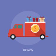 delivery concept flat icon
