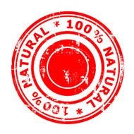 100 natural concept stamp