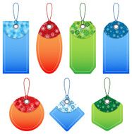 Price tags snow flakes