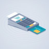 Isometric Credit Card Reader Purchase System N2
