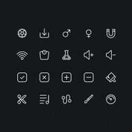 Outline vector icons for web and mobile N23