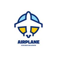 Airplane - vector logo concept illustration