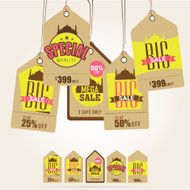 Sale tags for Islamic festival Eid Mubarak celebration