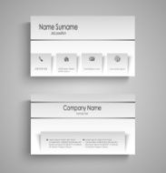 Modern white business card template