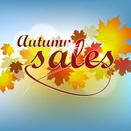 Autumn vector background with sale theme N7