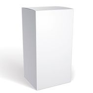 Realistic white package box for products put your design N2