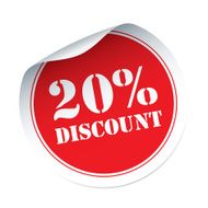 20 discount vector sticker
