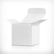 White carton box vector illustration