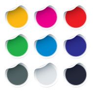 Set of blank vector stickers