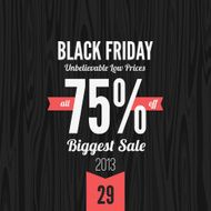 Black Friday 2013 vector design poster template Retro Vintage Typography