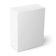 White vertical paper box template N3