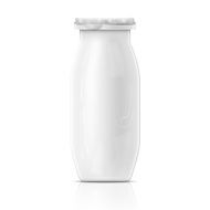 Small white yougurt bottle template N2