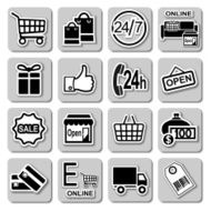 Vector shopping icons set