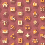 Social Networking Hexagon Purple Pattern