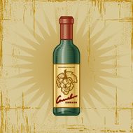 Retro Wine Bottle