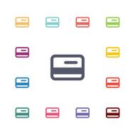 credit card flat icons set