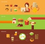 Fast Food Banner Set
