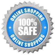 Safe online shopping icon
