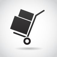 Delivery trolley icon