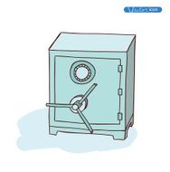 Safe icon hand drawn vector illustration N5