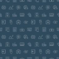 Business finance line icon pattern set N8