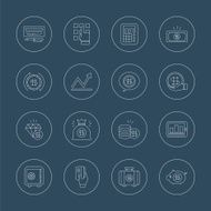 Business finance line icon set N5