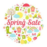 Decorative circular Spring Sale Sign