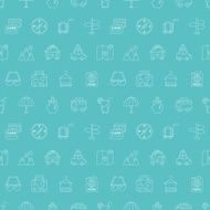 Travel line icon pattern set N9