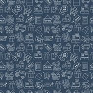 Shopping line icon pattern set N9