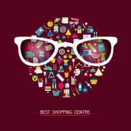Shopping circle icon