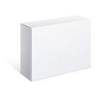 White Realistic Package Cardboard Box