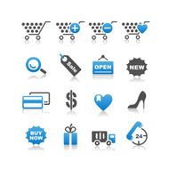 shopping icons set N36