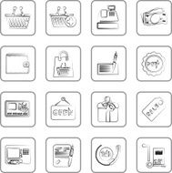 shopping and retail icons N13