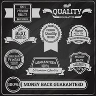 Quality labels chalkboard