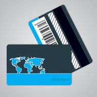 Loyalty card design with outlined map
