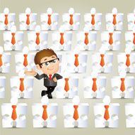 Concept of businesspeople crowd